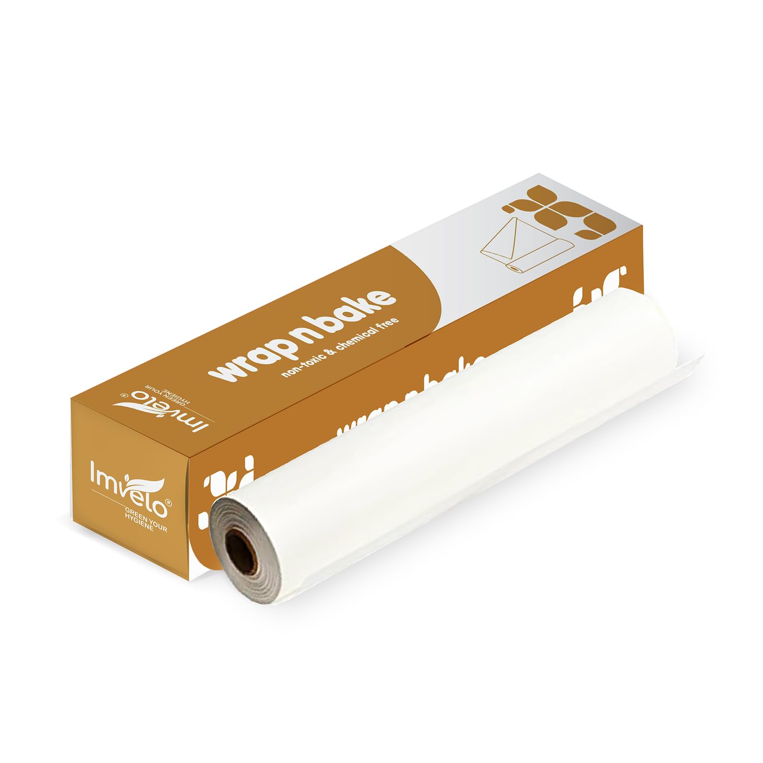 Imvelo Non-Stick Baking Paper Roll - 20 Meters, Pack of 1 | Oil Proof & Microwave Safe Parchment Paper | Food Grade, Chemical Free | Oven Safe for Baking, Cooking & Food Wrapping | Perfect for Pastries, Cookies & Meal Prep