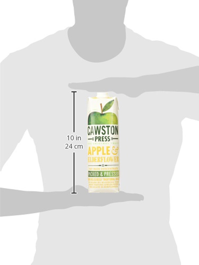 CAWSTON PRESS Apple Elderflower Juice - 1 Liter (33.8 oz) | Refreshing & Natural Fruit Drink | Perfect for Summer Picnics, Brunch & Healthy Hydration