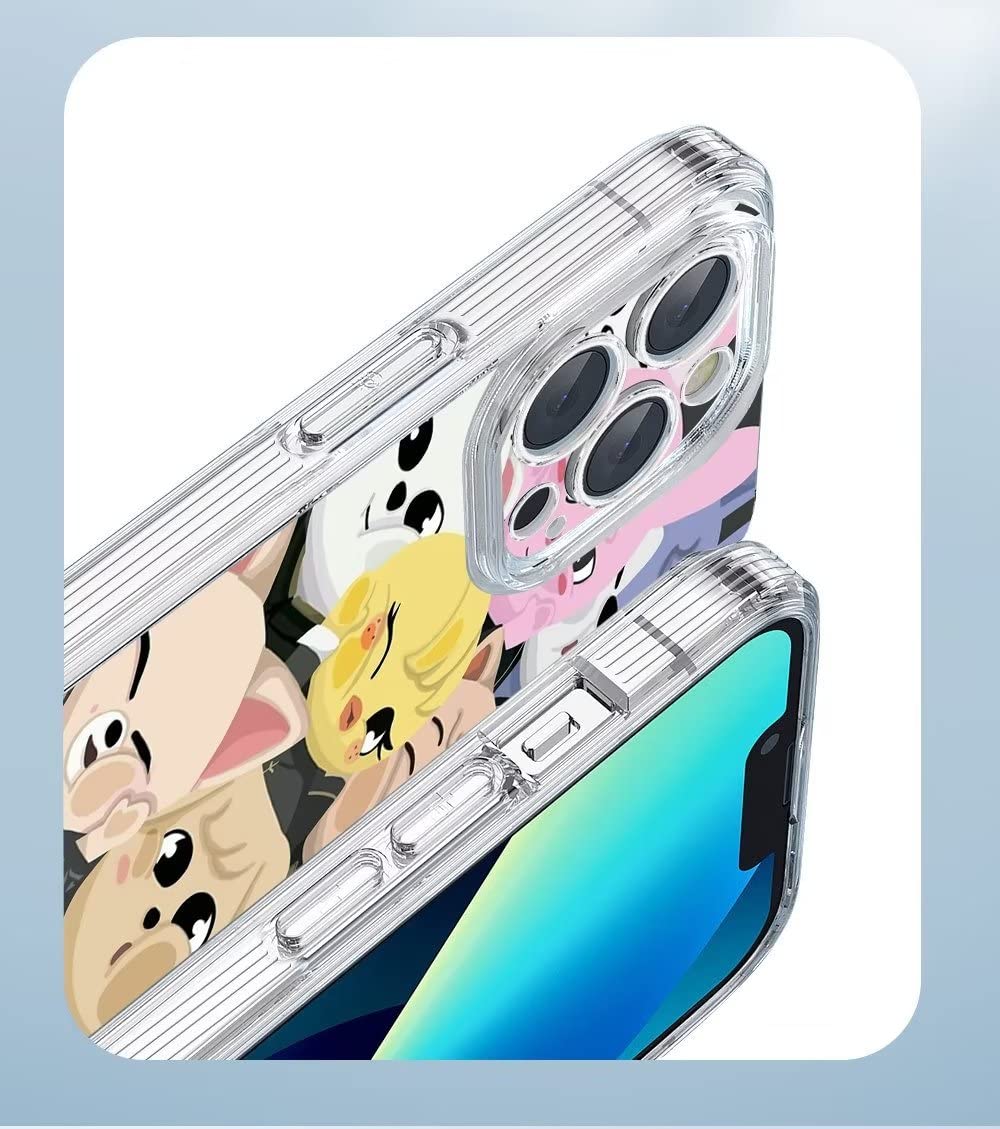Cute Stray Cartoon Animals Silicone Phone Case for iPhone 12 - Shockproof Protective Cover for Kids | Perfect for School, Play & Everyday Use