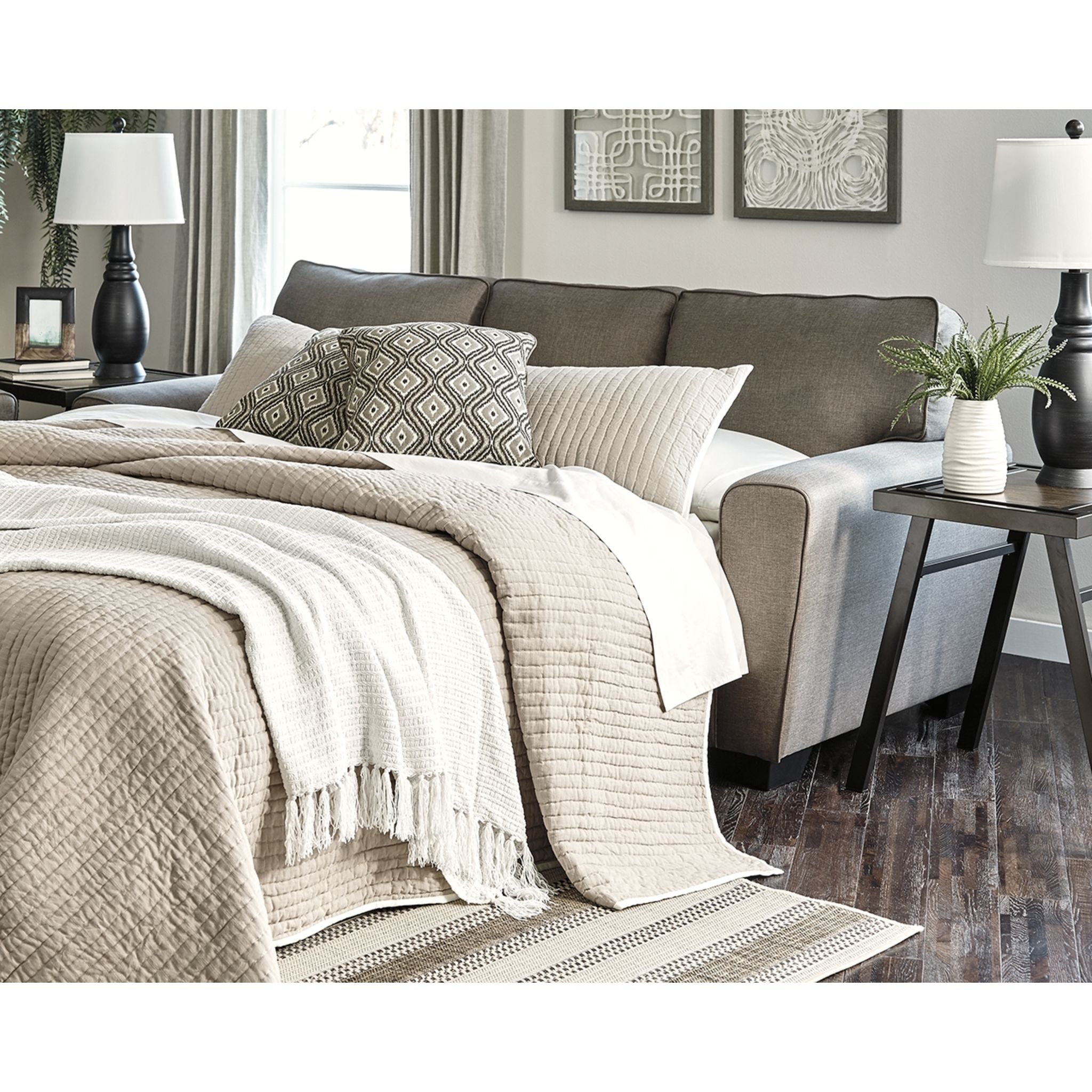Calicho Queen Size Convertible Sofa Bed - 3-in-1 Sleeper Sofa with Storage Chaise | Perfect for Small Spaces, Guest Rooms & Apartments