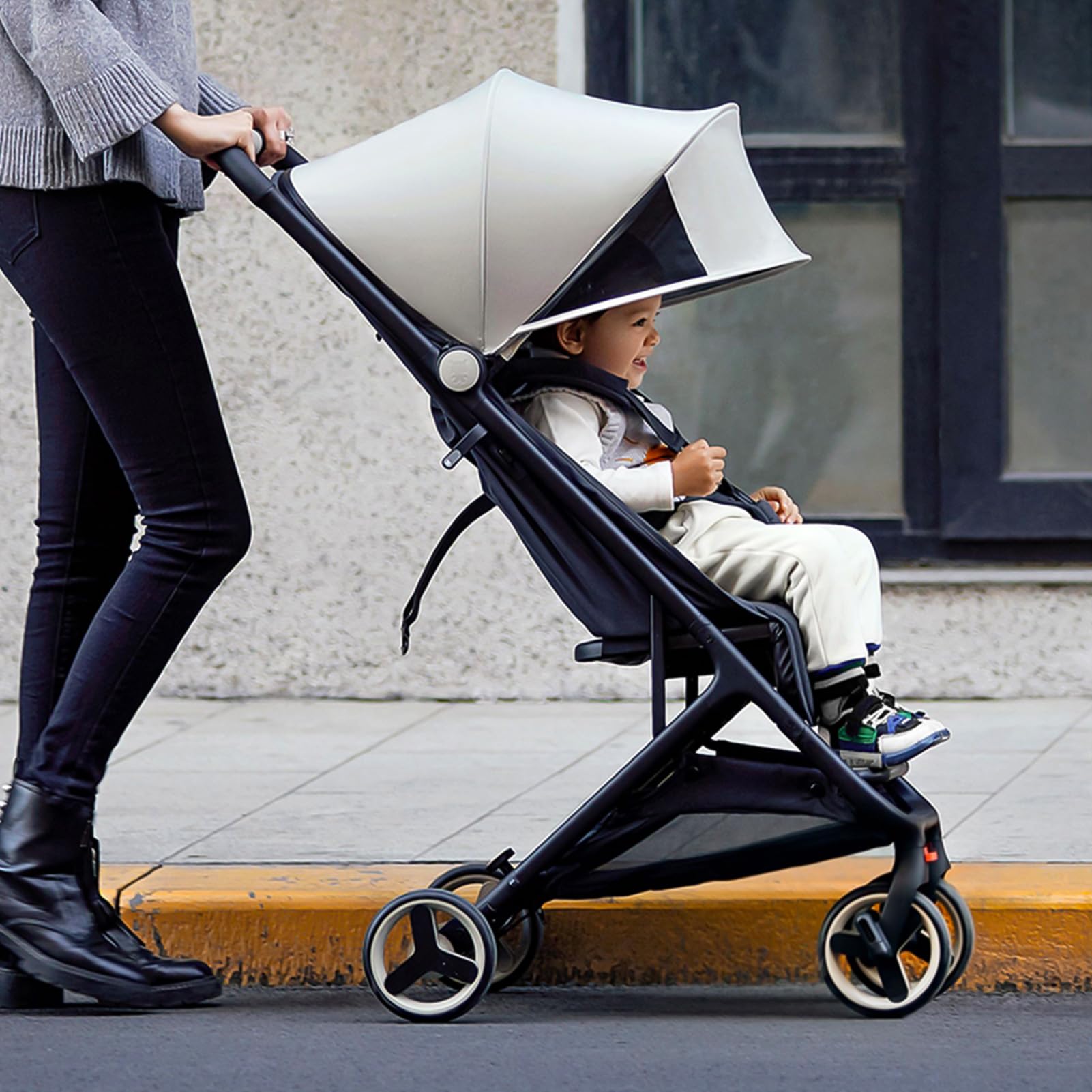 GAOMON Lightweight Compact Stroller - One-Hand Fold Travel Stroller for Airplane, Reclining Seat with Sun Canopy | Perfect for Travel, Shopping & Daily Use with Baby