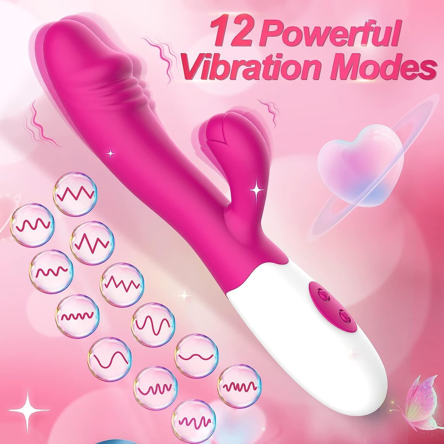 Powerful Silent Clitoral Vibrator for Women - Rechargeable Suction Sex Toy with 10 Vibration Modes, Remote Control, Waterproof Silicone - Perfect for Couples Play & Solo Pleasure
