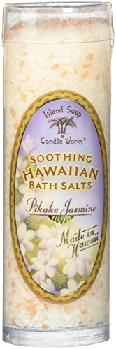 Island Soap & Candle Works Pikake Scented Bath Salts Tube - Relaxing Hawaiian Floral Aromatherapy for Stress Relief & Self Care - Perfect for Spa Nights, Gift Sets & Home Relaxation