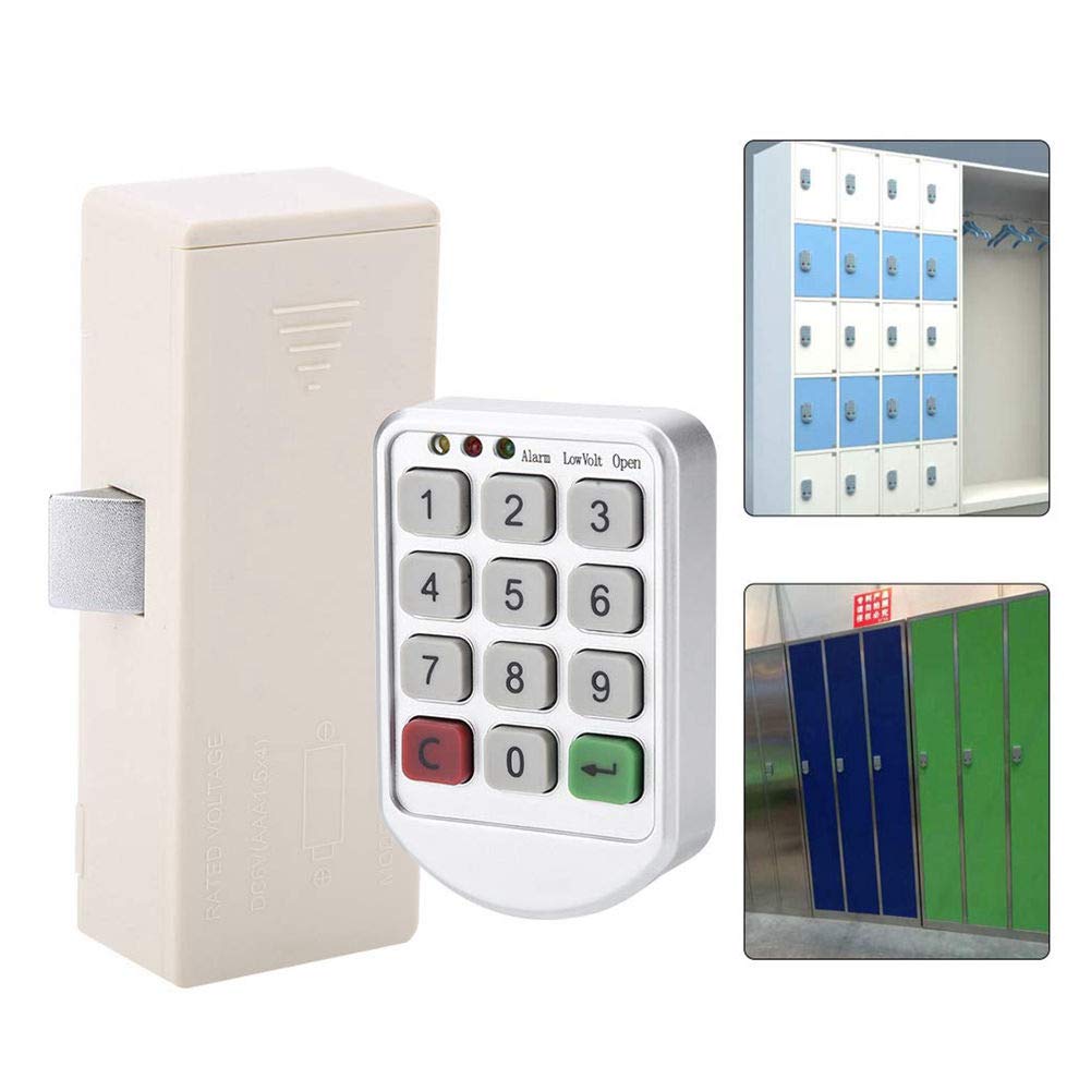 Wendry Digital Electronic Cabinet Lock Set - ABS Plastic Keypad with Intelligent Password Code for Lockers, Office Cabinets & Storage | Secure Home, Office & School Use