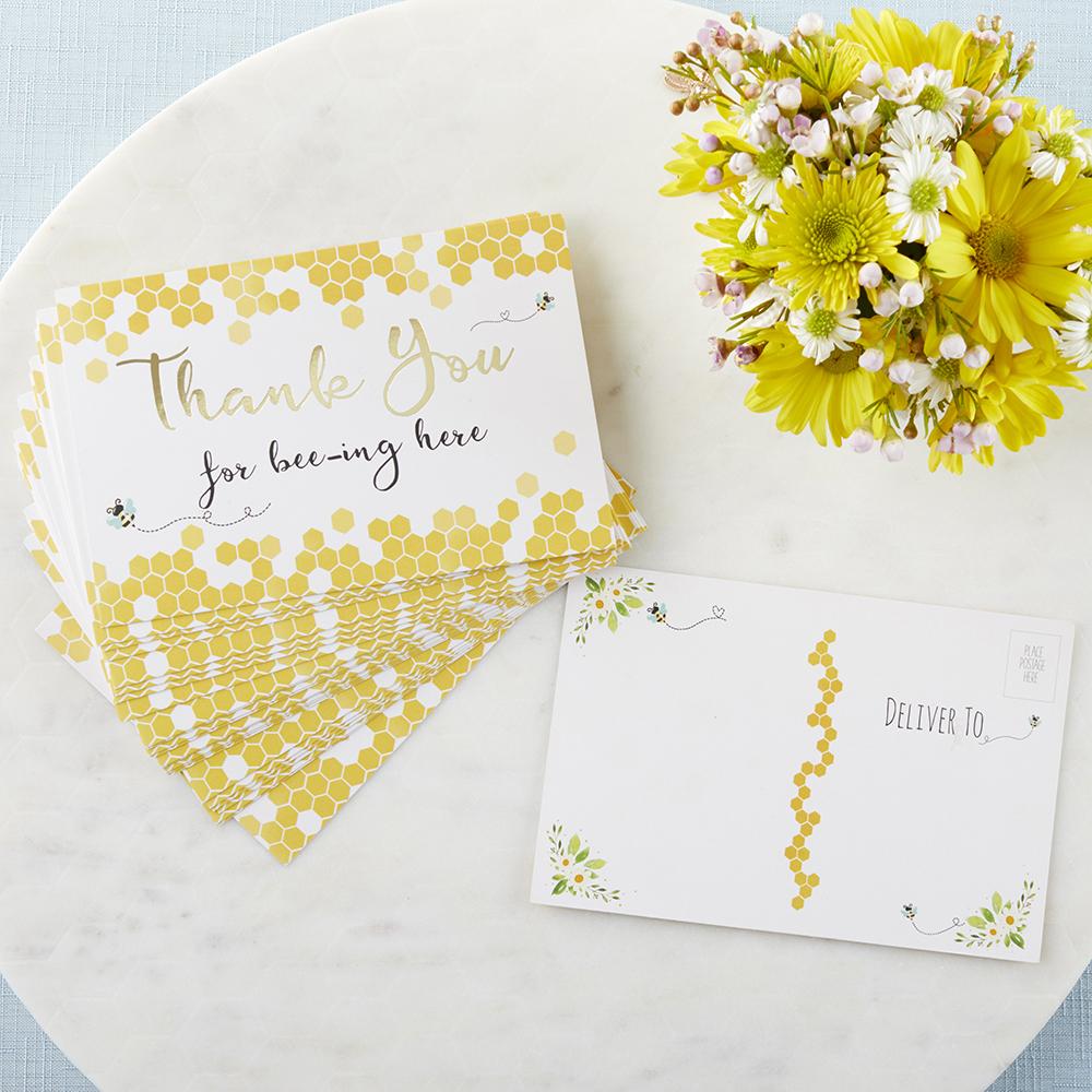 Sweet as Can Bee Invitation & Thank You Card Bundle - Set of 25 Elegant Stationery for Weddings, Baby Showers & Special Events | Perfect for DIY Crafting & Handmade Greetings