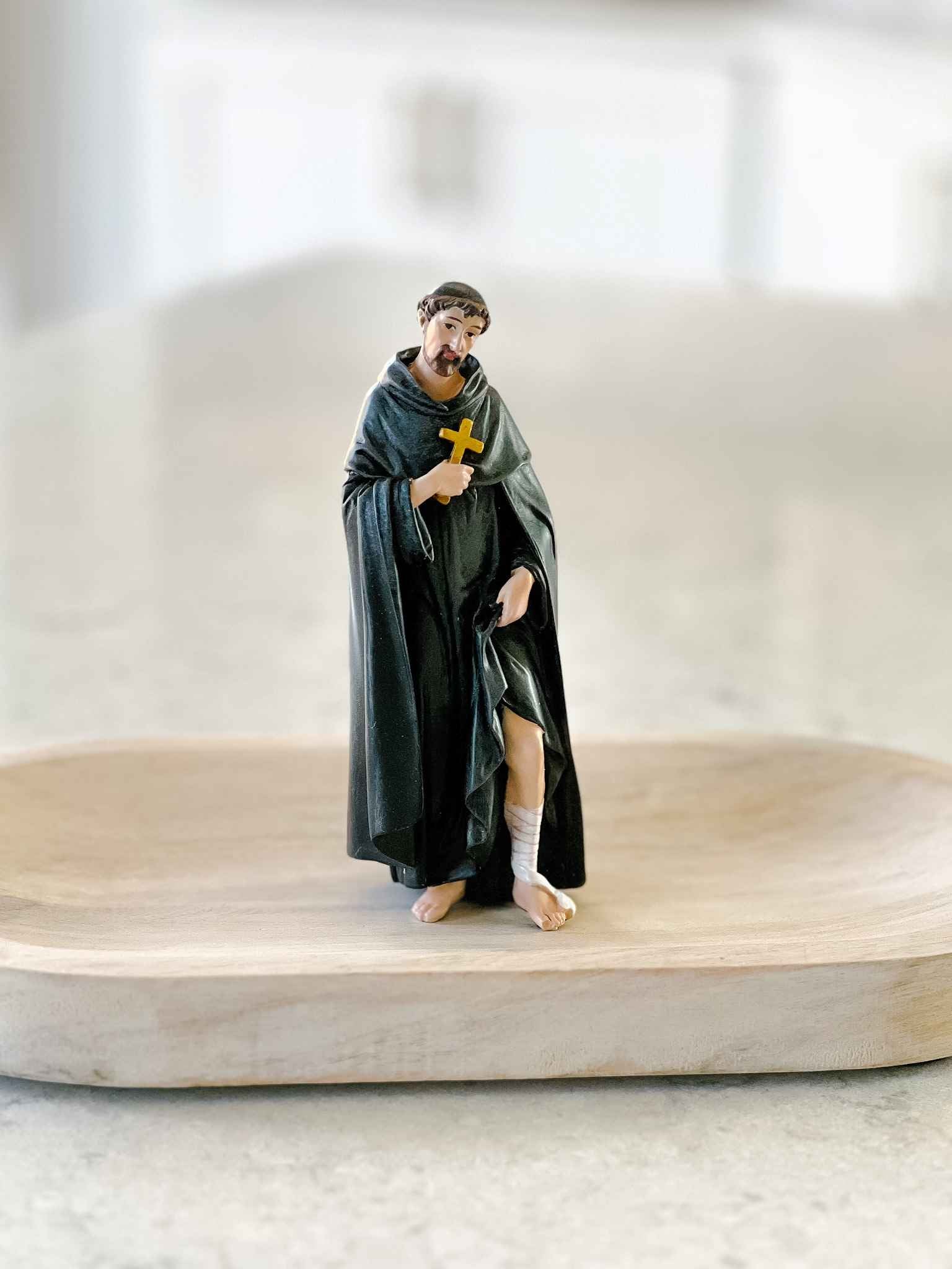 St. Peregrine Statue - Patron Saint of Cancer Patients - Handcrafted Religious Figurine for Home Altar, Prayer Space & Healing Devotion