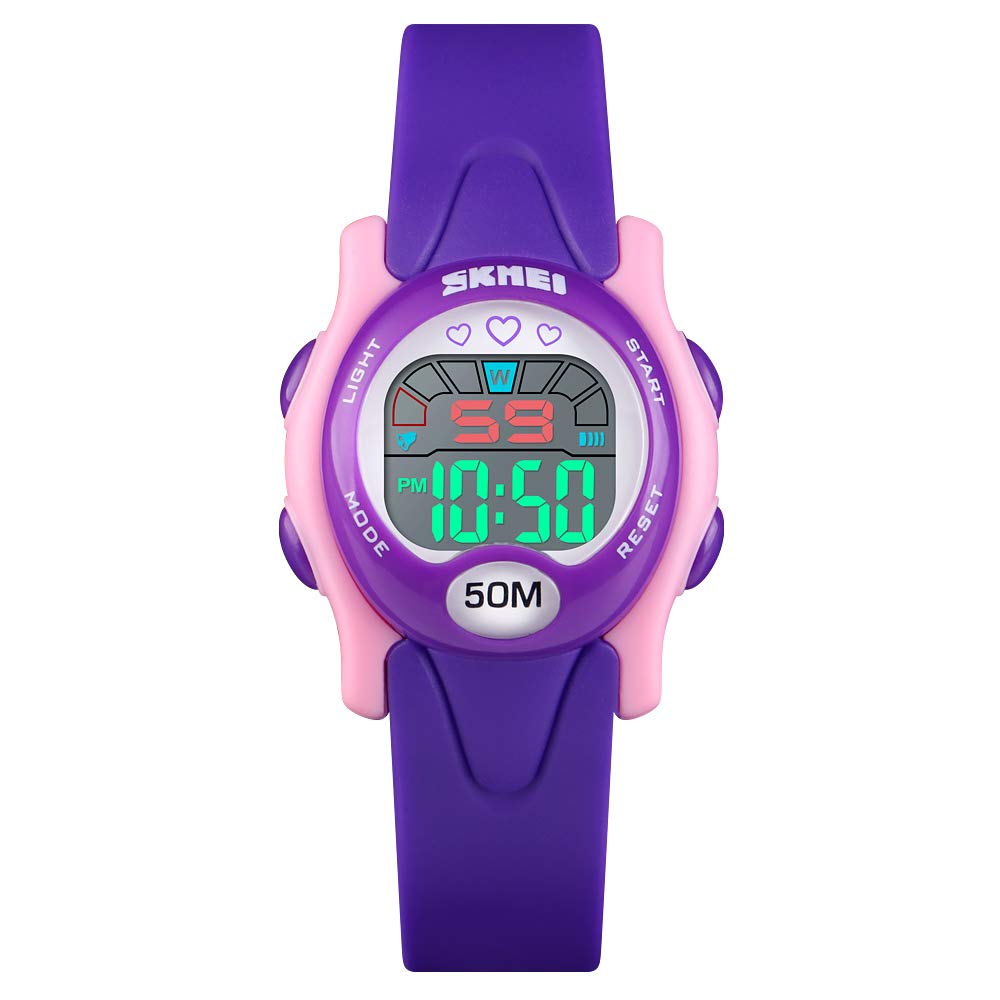 **CakCity Kids Digital Waterproof Watch for Girls & Boys - LED Luminous Alarm Stopwatch Wristwatch for Children Ages 3-10 | Perfect for School, Swimming & Outdoor Play**