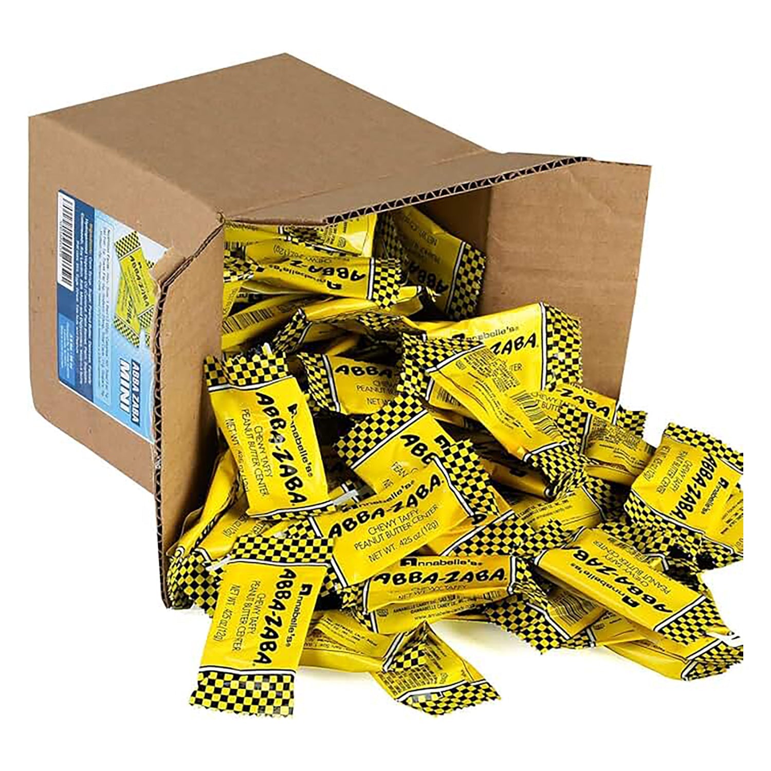 Annabelle's Abba Zaba Mini Bar - 10lb Bulk Case | Chewy Taffy Candy for Parties, Halloween Treats & Office Snacks