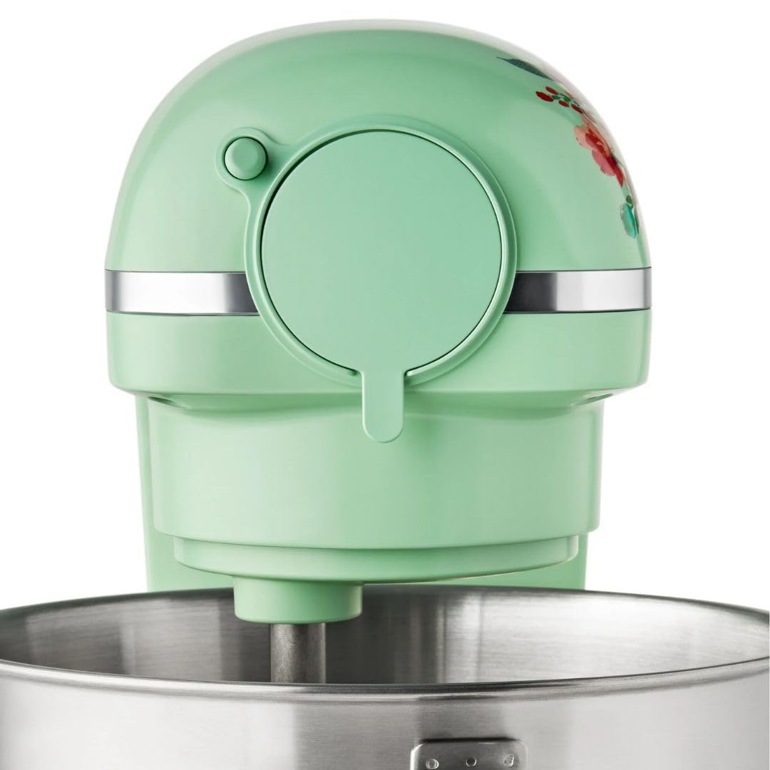 Pioneer Woman 5 Qt 600W 6-Speed Stand Mixer with Beater, Dough Hook & Whisk - Dishwasher Safe, Durable Die-Cast Metal Body - Perfect for Baking Cakes, Cookies & Bread at Home
