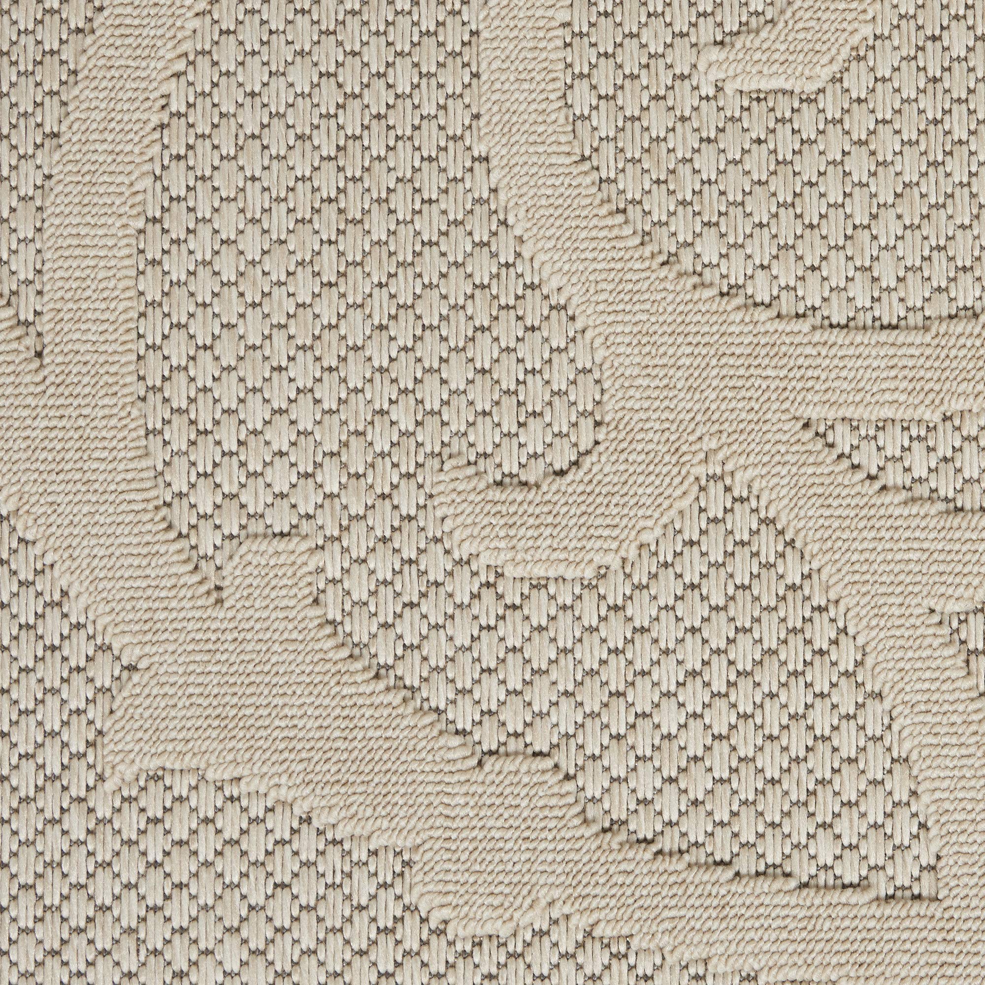 Nourison Palamos 7' x 10' Cream Indoor Outdoor Area Rug - Easy Clean, Non-Shedding, Stain Resistant for Living Room, Bedroom, Dining Room, Deck, Patio & Backyard - Perfect for Home Decor & Outdoor Entertaining
