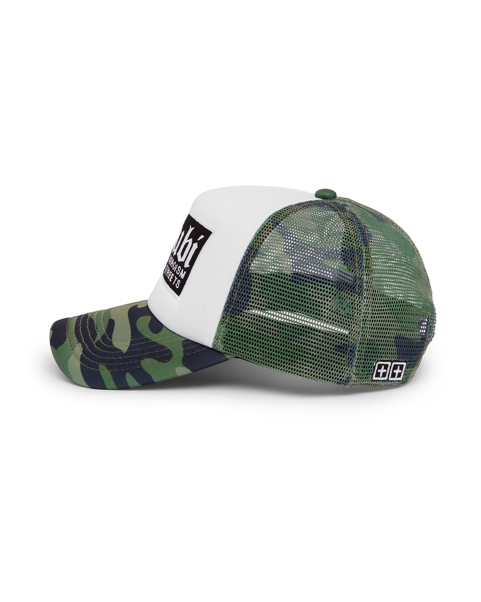 KROME PUFF TRUCKER CAP CAMO - Stylish Camouflage Baseball Hat for Men & Women - Perfect for Outdoor Activities, Hiking, and Casual Wear