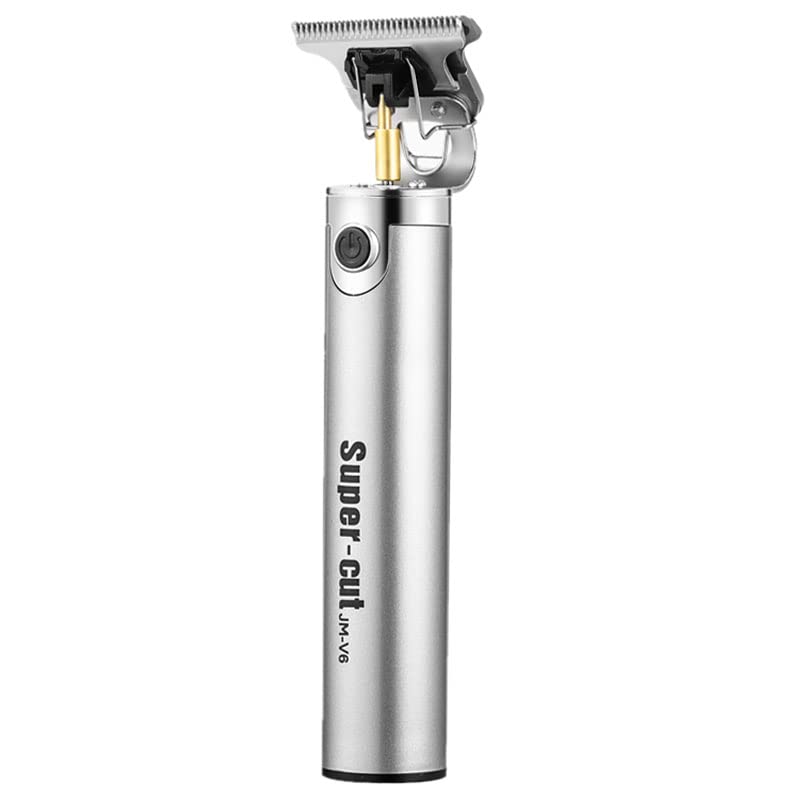 Professional Cordless Hair Clipper & Beard Trimmer for Men - Rechargeable Silver Grooming Kit for Home & Barber Use | Perfect for DIY Haircuts, Beard Shaping & Personal Grooming