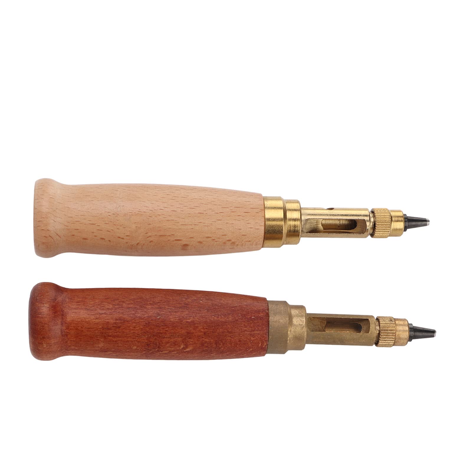 Premium Leather Hole Punch Kit - 12 Brass Connecting Rod Punches with Heat-Treated Hardened Tips for Quiet DIY Leatherworking | Ideal for Belts, Wallets & Leather Crafts
