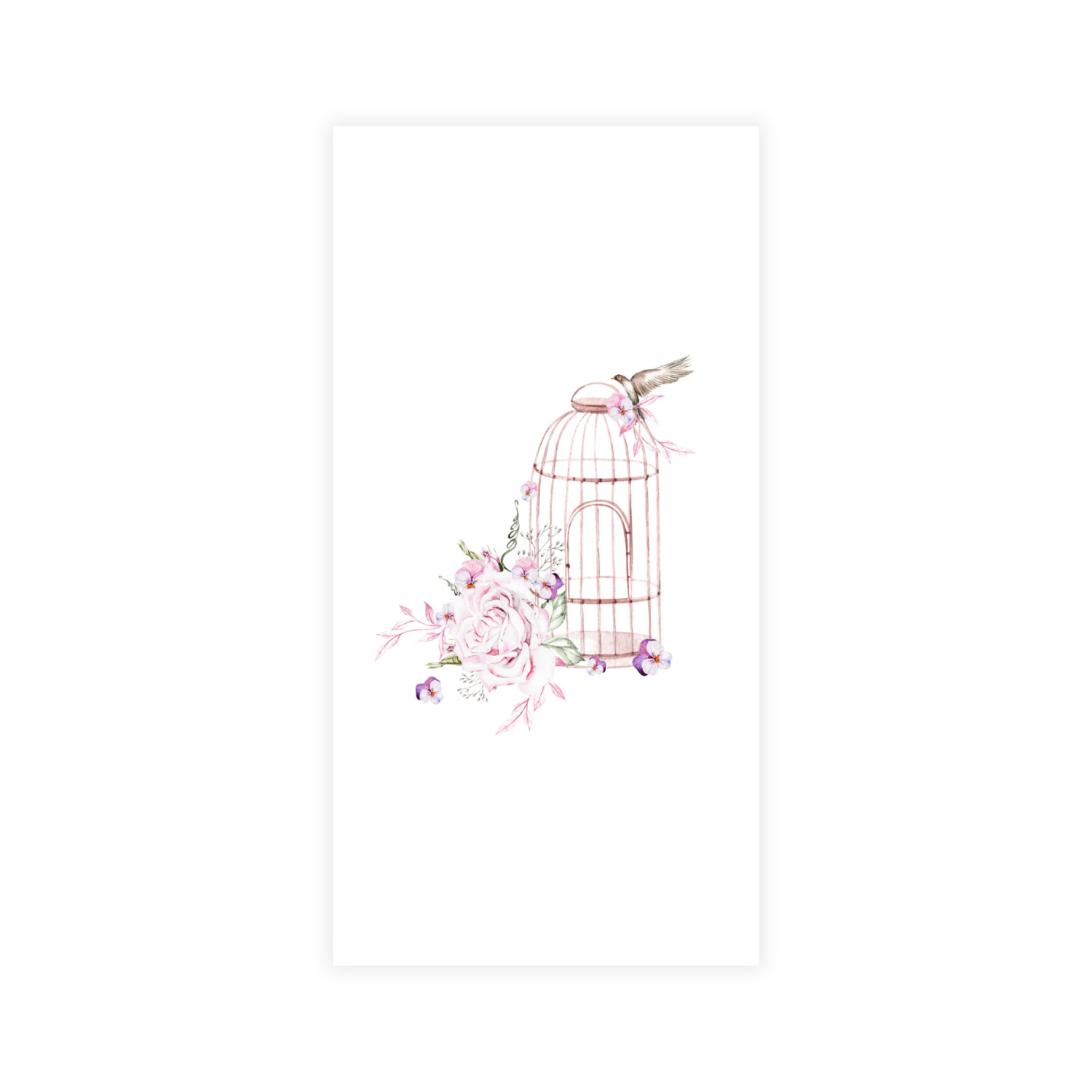 Disposable Linen-Like Paper Guest Towels - 16 Pack Birdcage Design | Premium Bathroom & Kitchen Napkins for Parties, Weddings & Home Use