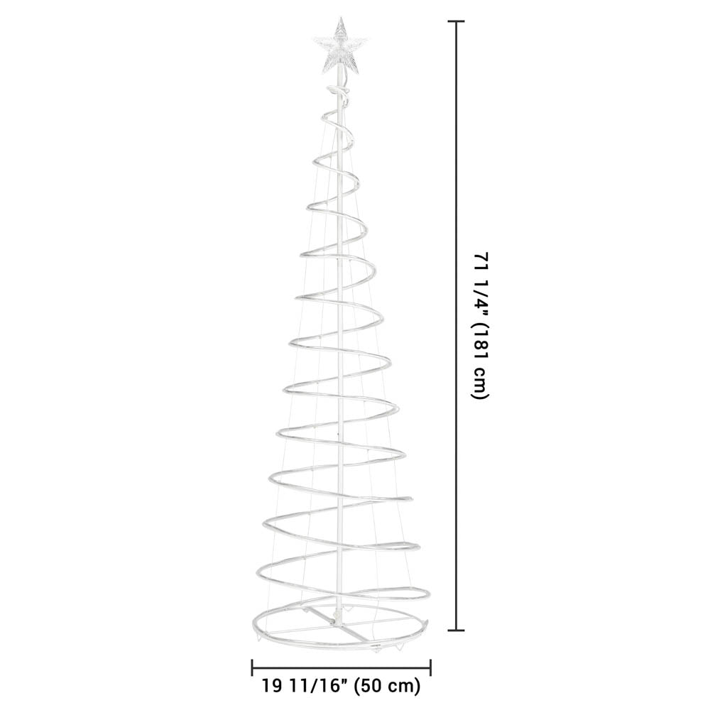 6ft LED Lighted Spiral Christmas Tree with Battery Operation - Perfect for Indoor Holiday Decor, Parties & Festive Home Lighting