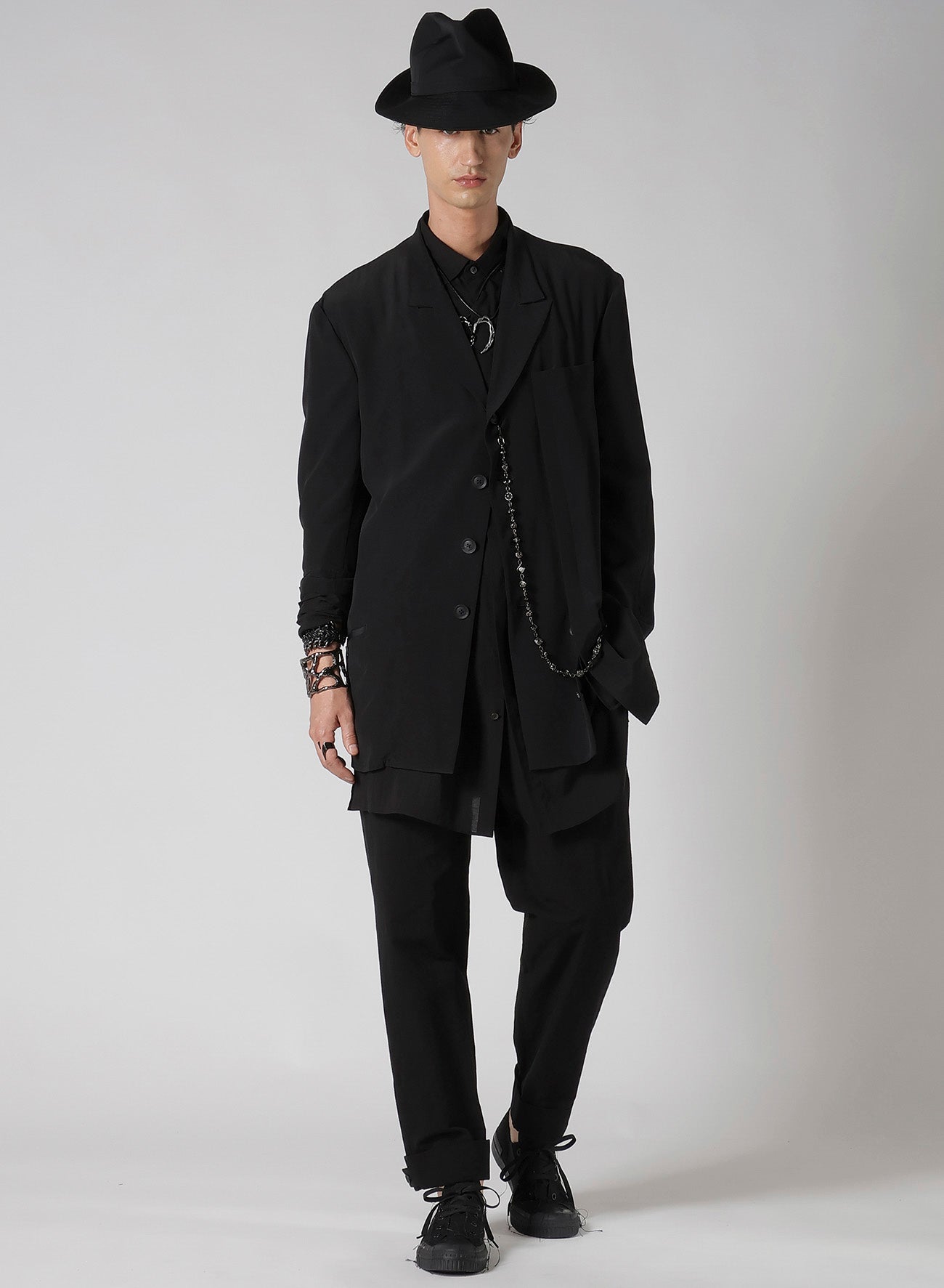 16M Crepe de Chine Asymmetrical Jacket - Lightweight Womens Blazer for Office, Evening & Special Occasions