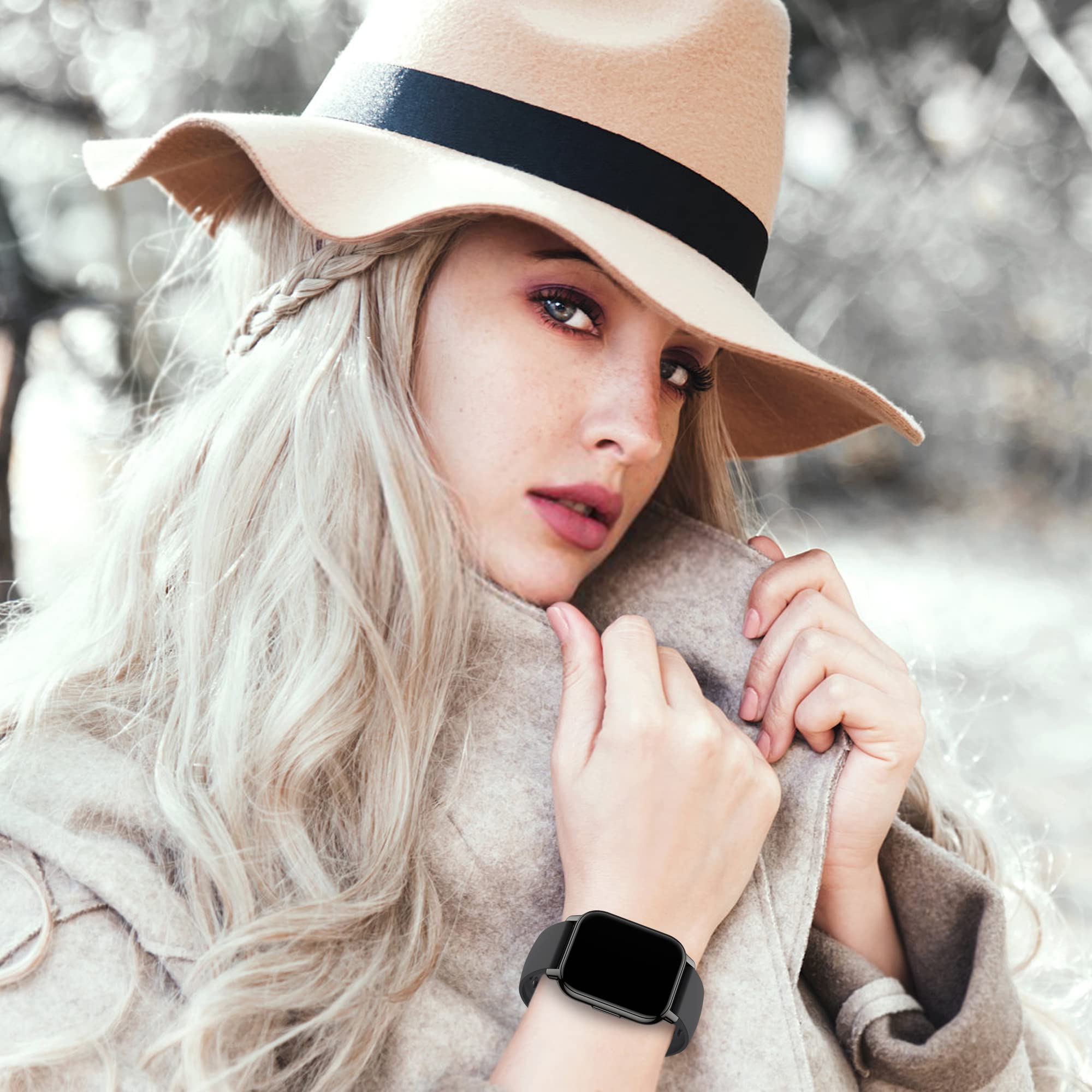 Popglory 22mm Smart Watch Bands - Adjustable Replacement Straps for Men & Women | Fitness & Daily Wear