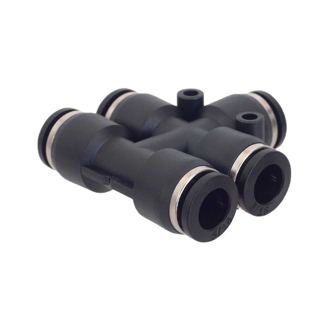 XERO Push to Fit Double T Fitting 5/16 Inch - Quick Connect Air Fittings for Pneumatic Tools, HVAC Systems, and Industrial Applications