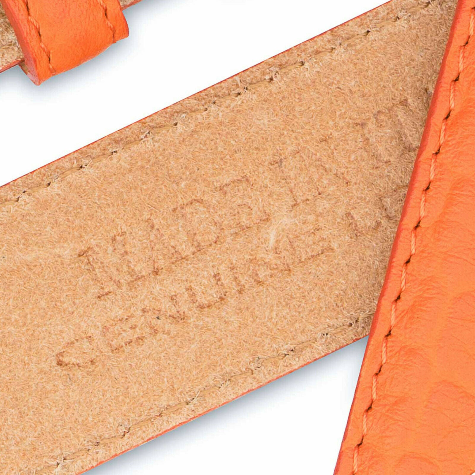 Montblanc Replacement Belt Strap 35mm - Genuine Orange Leather for Men | Dress Belt for Business & Formal Occasions