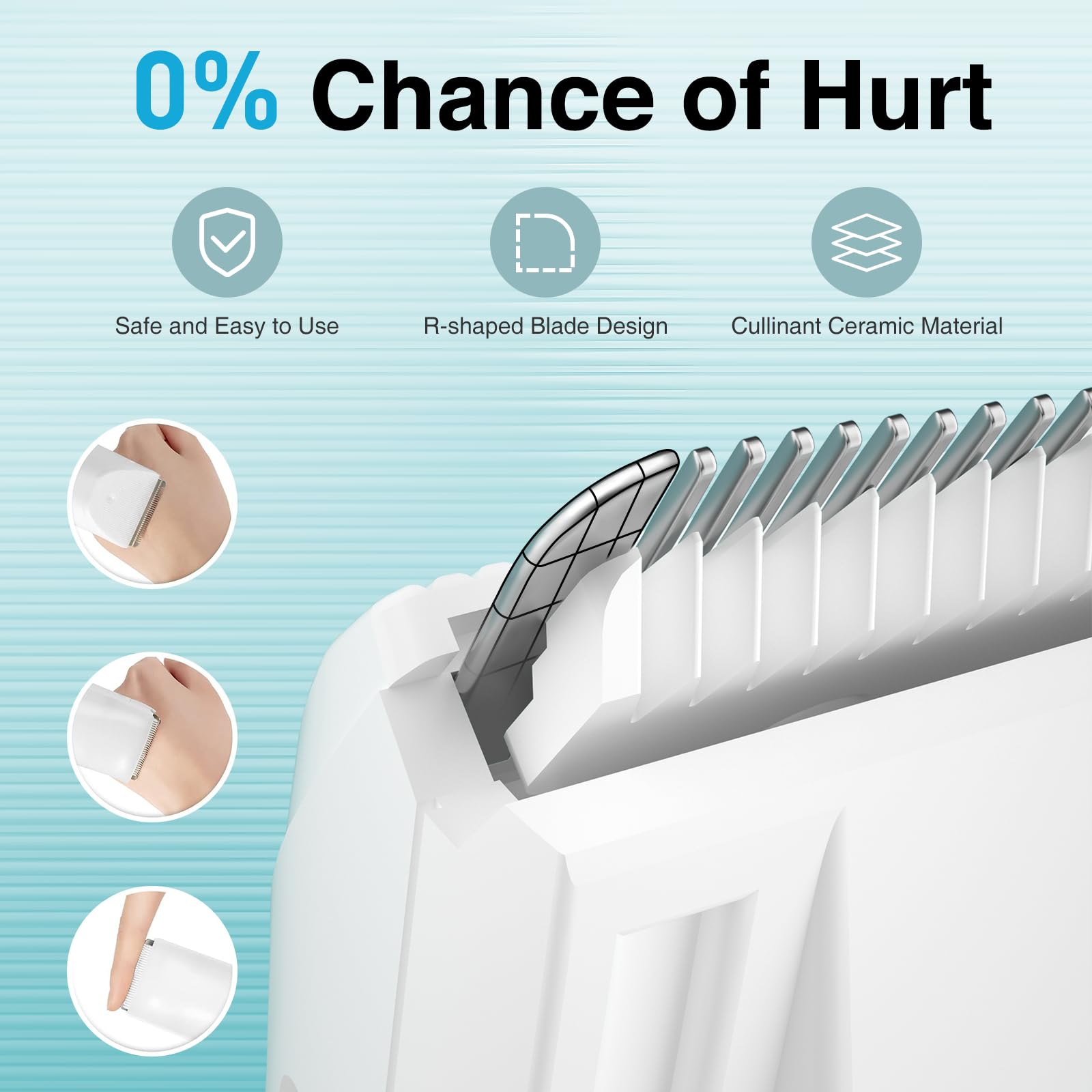 Baby Hair Clipper with Vacuum - Cordless & Waterproof IPX7 Kids Hair Trimmer Kit with 3 Guide Combs & 18 Accessories - Safe & Quiet for Baby, Toddler, Infant Haircuts at Home or Salon