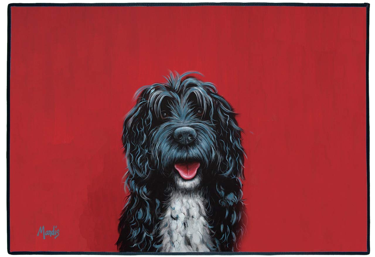 Premium Non-Slip Portuguese Water Dog Mat - Waterproof & Durable Pet Floor Mat for Home, Kitchen, or Crate - Perfect for Large Breed Dogs, Easy to Clean & Odor Resistant