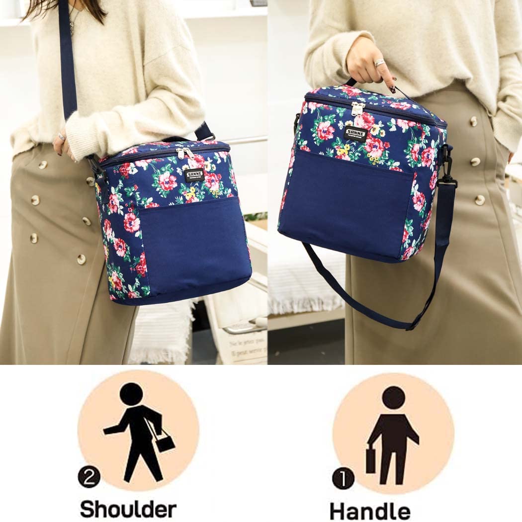Insulated Reusable Lunch Bag for Women & Kids - Large Cooler Lunch Tote for Work, School, Picnic & Travel - Easy Clean & Leakproof Lunch Box for Office, Outdoors & Daily Commute