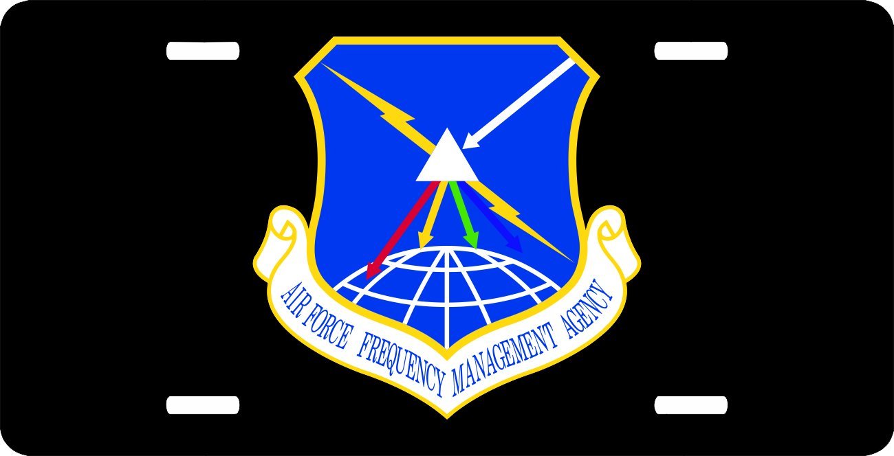 US Air Force Frequency Management Agency License Plate - Military Car Tag for Vehicles, Trucks & SUVs - Perfect for Veterans, Enthusiasts & Collectors