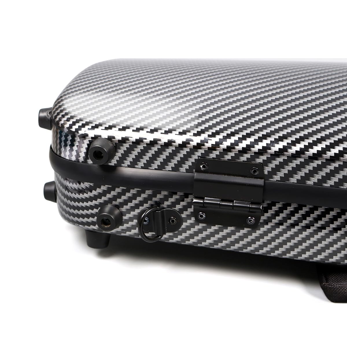 Premium 4/4 Full Size Carbon Fiber Oblong Violin Case - Hard Shell Rectangle Design with Soft Padding, Back Straps & Music Sheet Bag (Black with Code Lock) - Perfect for Professional Musicians, Travel & Storage Protection