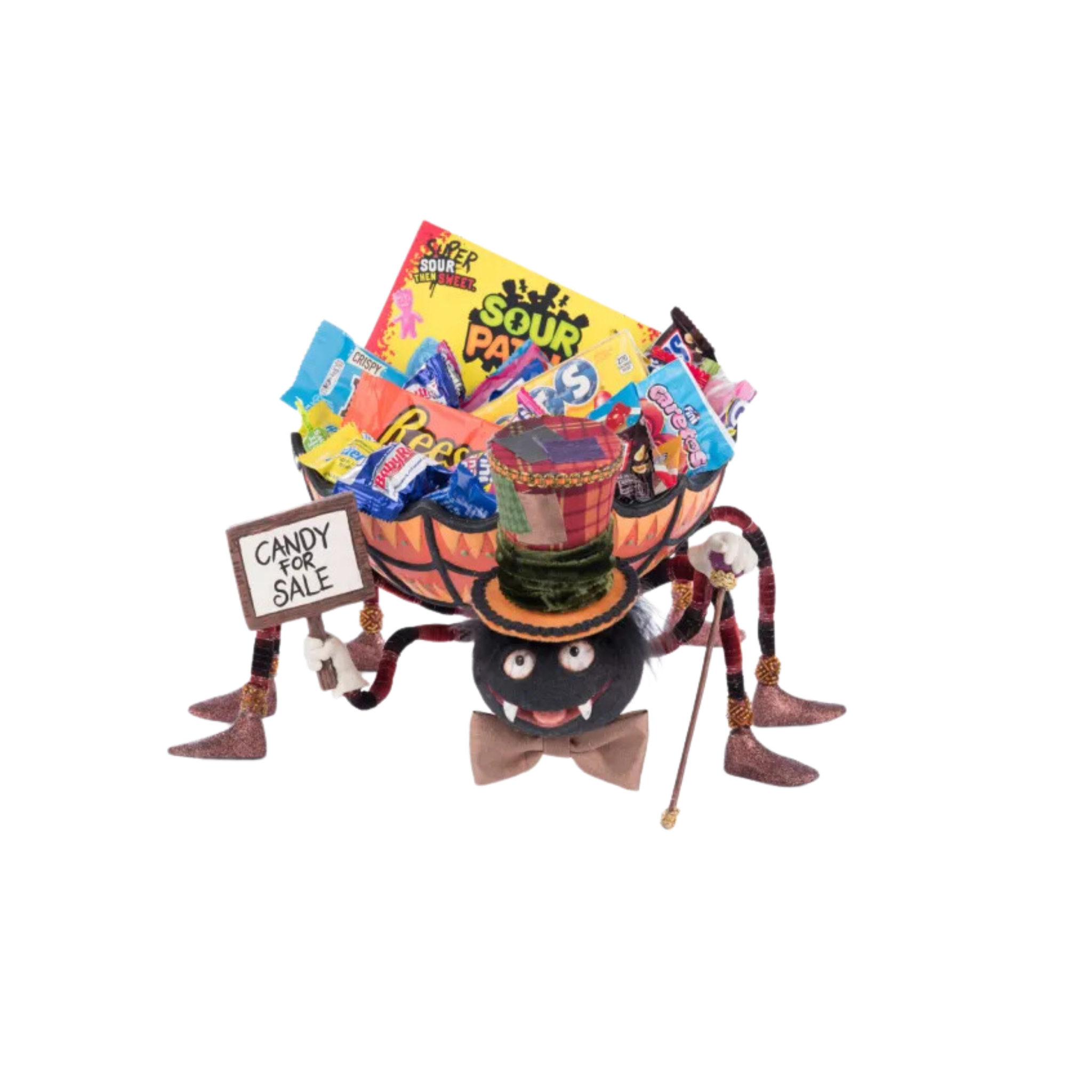 Broomstick Acres Halloween Spider Candy Dish - Spooky Treat Bowl for Parties, Decor & Trick or Treat - Perfect for Halloween Decorations & Candy Display