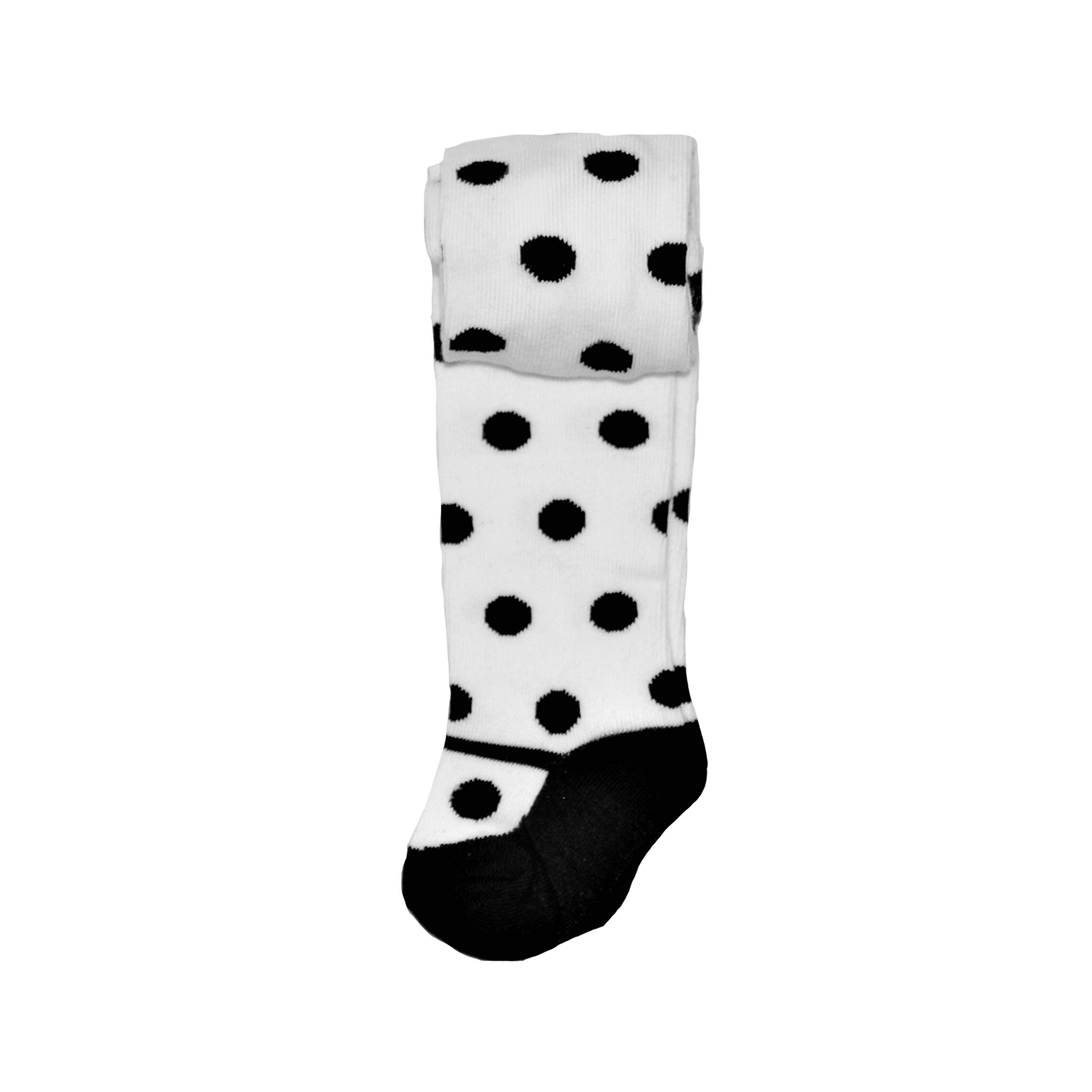 Hip Hop 50's Baby Girls Cotton Thick Polka Dot Tights - Seamless Stockings for Infant & Newborn - Cute Leggings for Playtime, Photo Shoots & Everyday Outfits