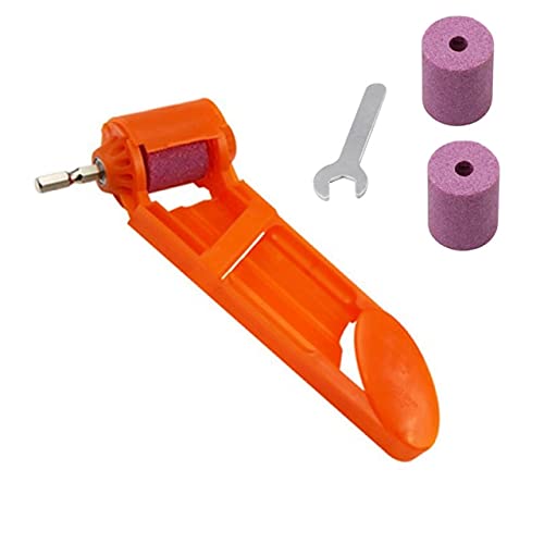 Corundum Grinding Wheel Head - Drill Bit Sharpener & Power Tool Polishing Machine for Engraving, Grinding Nozzle & Sharp Grinding (Orange) - Perfect for DIY, Metalworking & Woodworking Projects