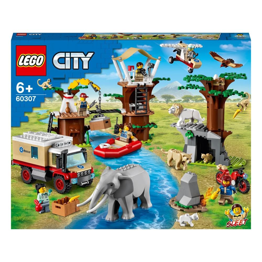 LEGO City Wildlife Rescue Camp Building Toy Set for Kids - Creative Play & Animal Rescue Adventure | Perfect for Birthday Gifts & STEM Learning Activities