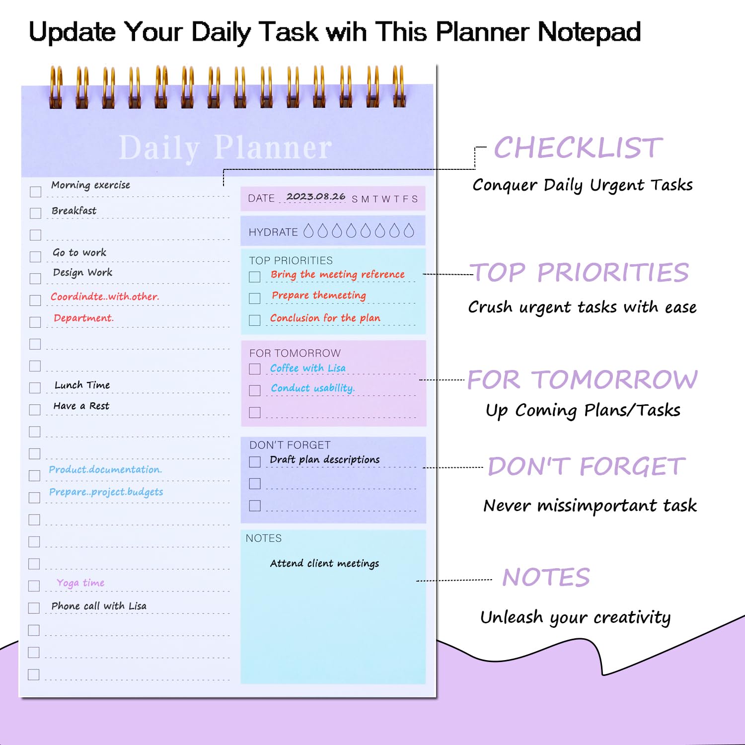 2025 Undated Daily Planner Notebook - 5.2