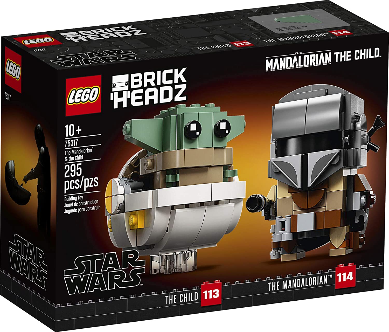 LEGO BrickHeadz Star Wars The Mandalorian & The Child 75317 Building Kit - Collectible Star Wars Toys for Kids & Adults - Perfect for Display, Gifts & Star Wars Fans Collection