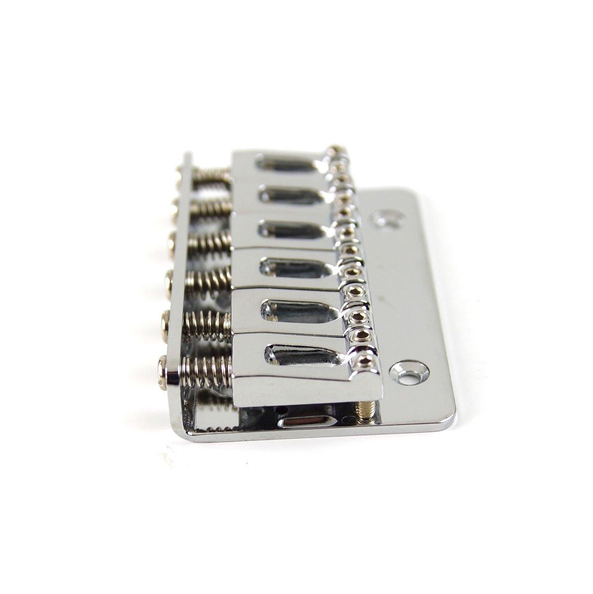 65mm Chrome Hardtail Bridge with 6-Saddles for Small Non-Tremolo Electric Guitar - Perfect for Rock, Blues & Studio Recording