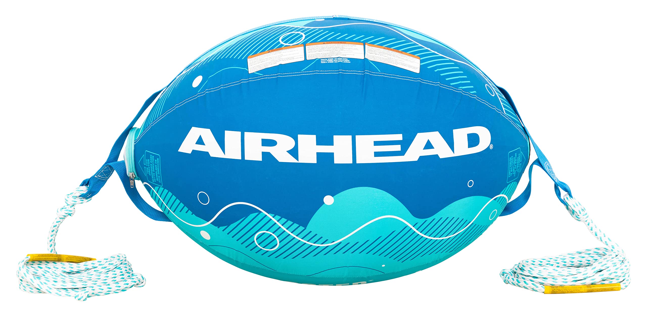Airhead AHBB-2030D Booster Ball 60' Inflatable Towable Tube for 4 Riders - Blue | Perfect for Lake, Beach & Water Sports Fun