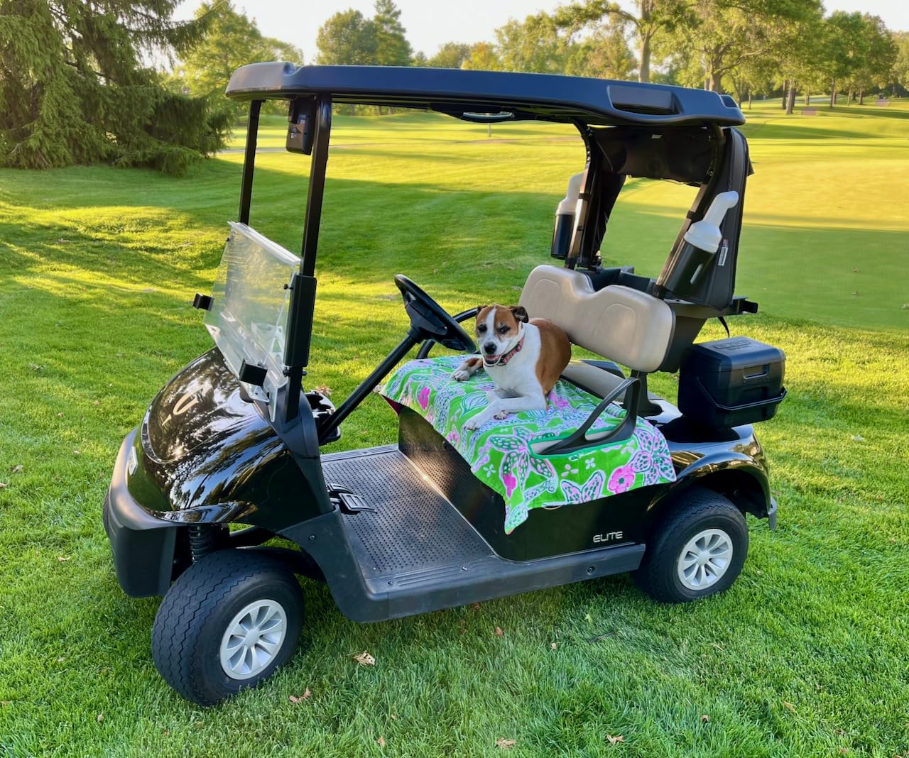 Premium Golf Cart Seat Cover - Soft Terry Cloth Blanket & Towel Cover for EZGO & Club Car - Reversible Double Layer Cotton - Warm & Cool Comfort - Perfect for Golf Courses, Camping & Outdoor Adventures