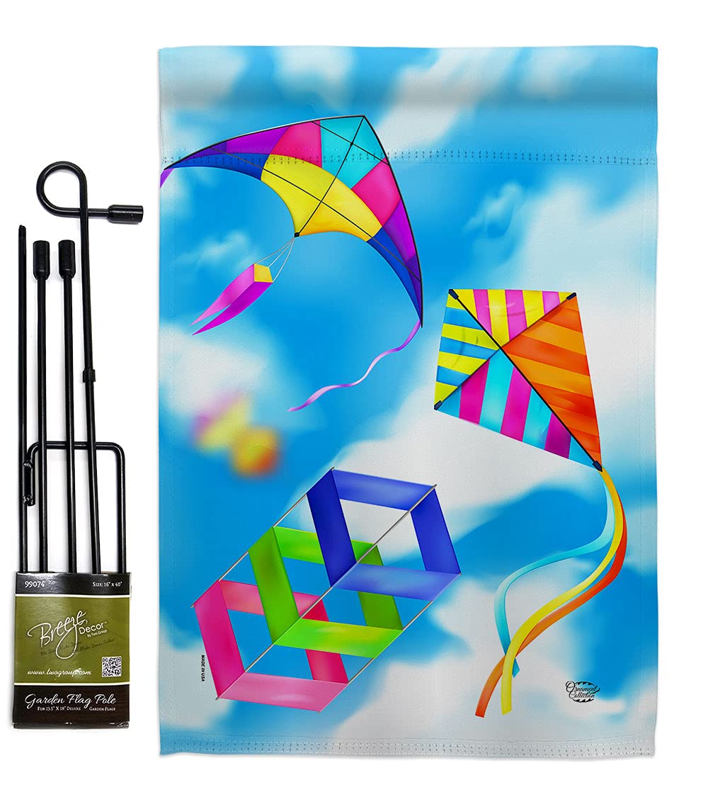 Blue Sky Kites Garden Flag Set - Double-Sided Tropical Decor for Beach & Pool Parties