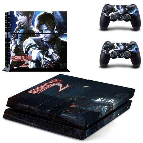 Resident Evil 2 PS4 Pro Skin Decal Set - Premium Vinyl Stickers for Sony PlayStation 4 Console & 2 Controllers - Custom PS4 Slim & Pro Protective Cover - Perfect for Gaming Setup & Collector's Display