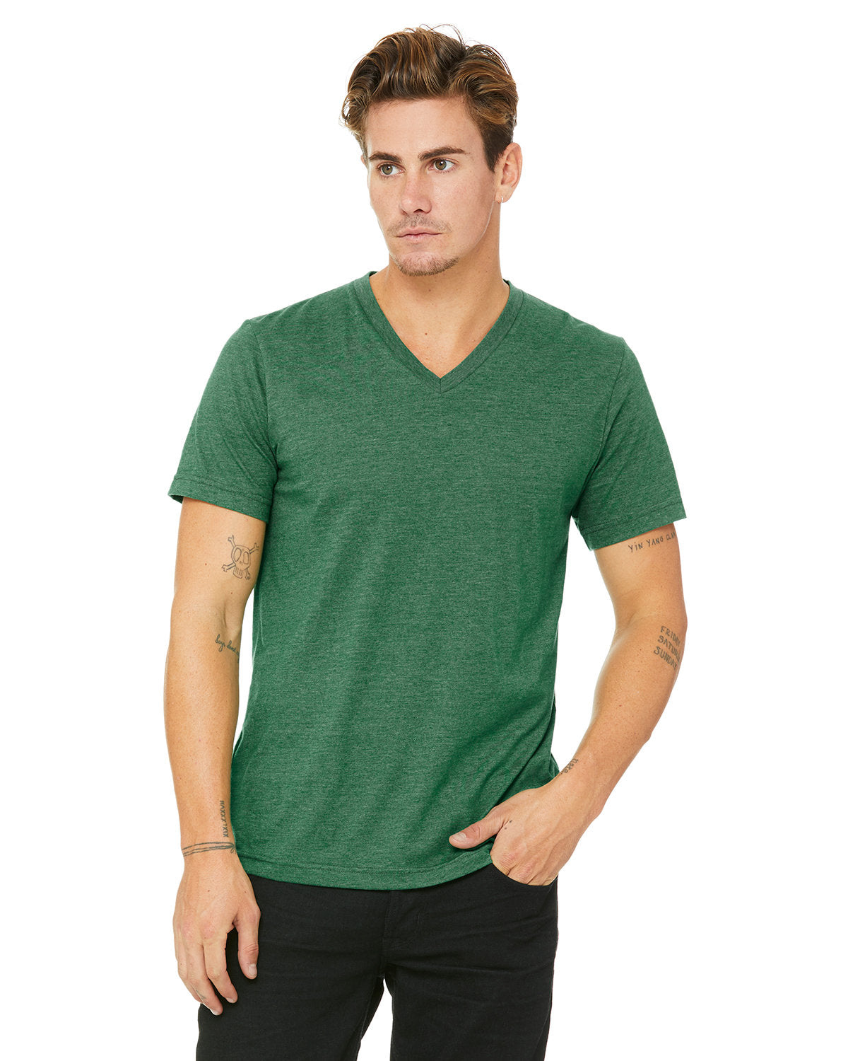 Bella + Canvas 3005 Unisex Jersey Short Sleeve V-Neck T-Shirt - Soft Cotton Tee for Men & Women - Perfect for Casual Wear, Screen Printing & Everyday Comfort