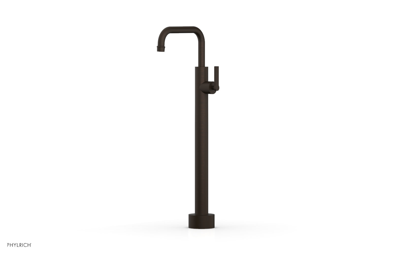 HEX MODERN Low Floor Mount Tub Filler with Lever Handle - Model 501 55 04 | Perfect for Contemporary Bathroom Renovations & Spa-Like Shower Experiences