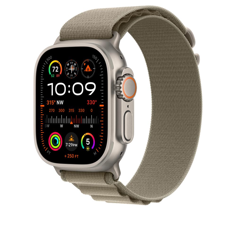 Apple Watch Band 49mm Alpine Loop - Small Size Olive Green Strap for Apple Watch Series 8/7/SE - Durable Nylon Sport Band for Hiking, Running & Outdoor Activities