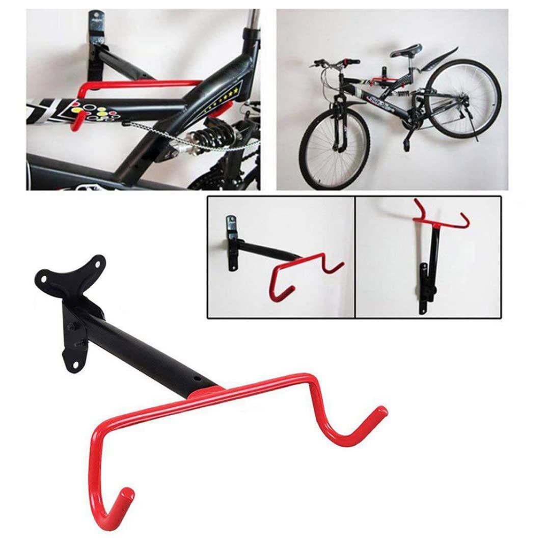 2PCS Adjustable Bike Wall Mount Hooks - Heavy Duty Garage Bike Rack for Horizontal Storage (Load Capacity 15kg/33lbs, 30x26x20cm) - Perfect for Garage, Basement & Apartment Bike Organization