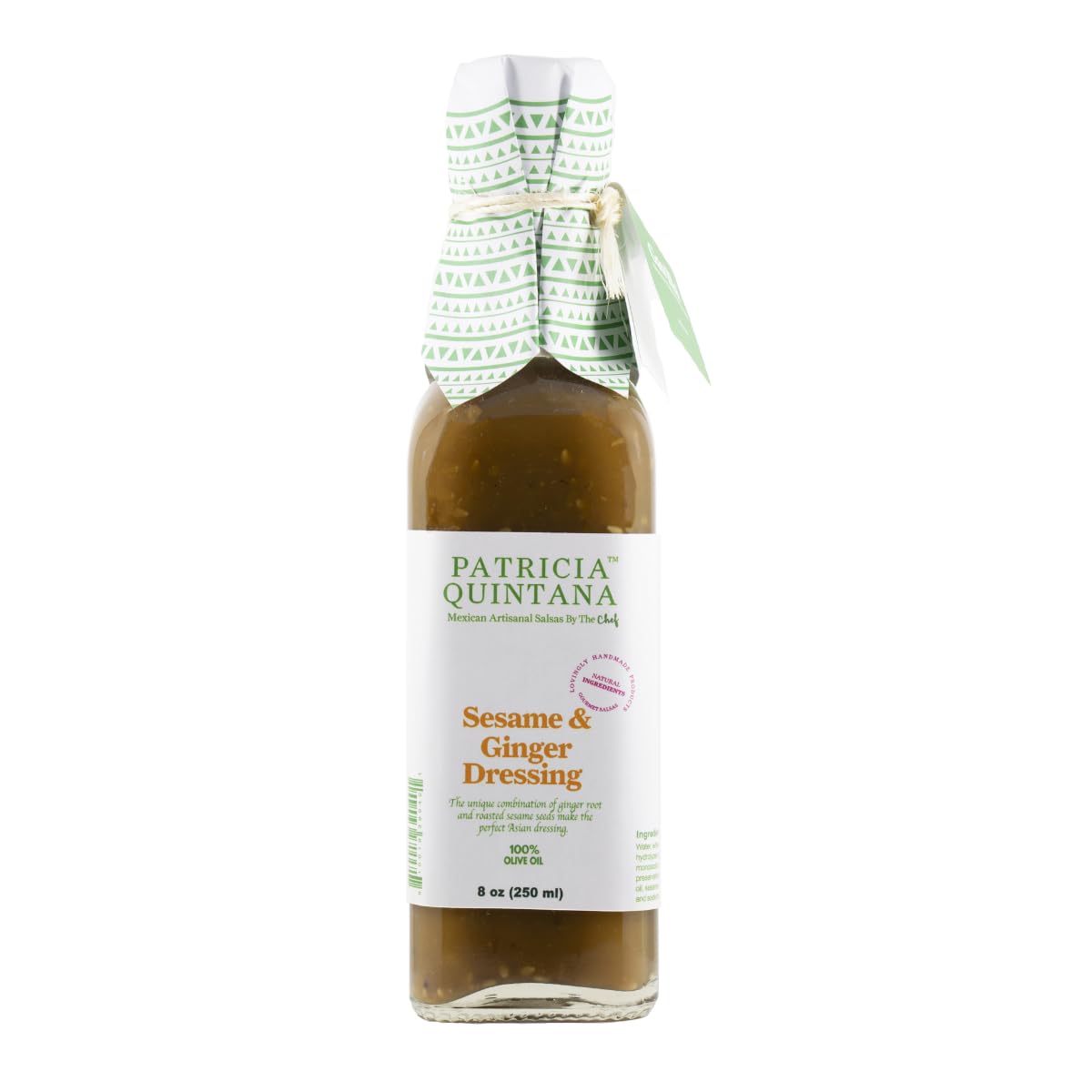 Patricia Quintana Sesame Ginger Dressing - Artisanal Salad Dressing & Marinade with Olive Oil for Salads & Wraps