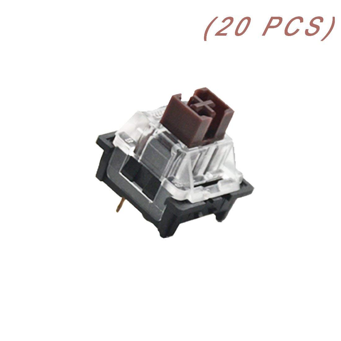 OUTEMU (Gaote) 3 Pin Mechanical Keyboard Switches - Brown Tactile DIY Replacement Switches for Gaming Keyboards - Perfect for PC, Mac, and Office Use
