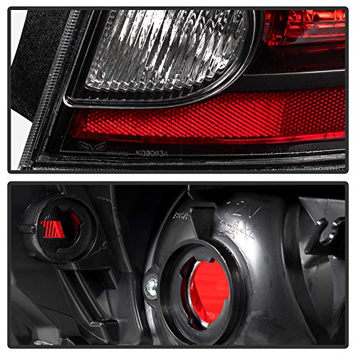 Spec-V 2007-2009 OEM Style Rear Brake Tail Lights Lamps - Compatible with Nissan 350Z, Perfect for Night Driving & Car Customization