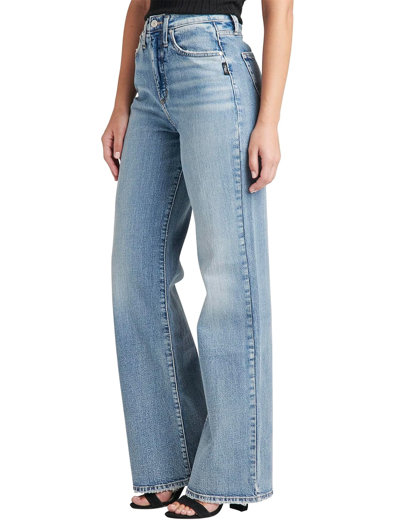 Silver Jeans Co. Women's High Rise Bootcut Jeans - Stretch Denim Pants for Casual Wear & Office Outfits