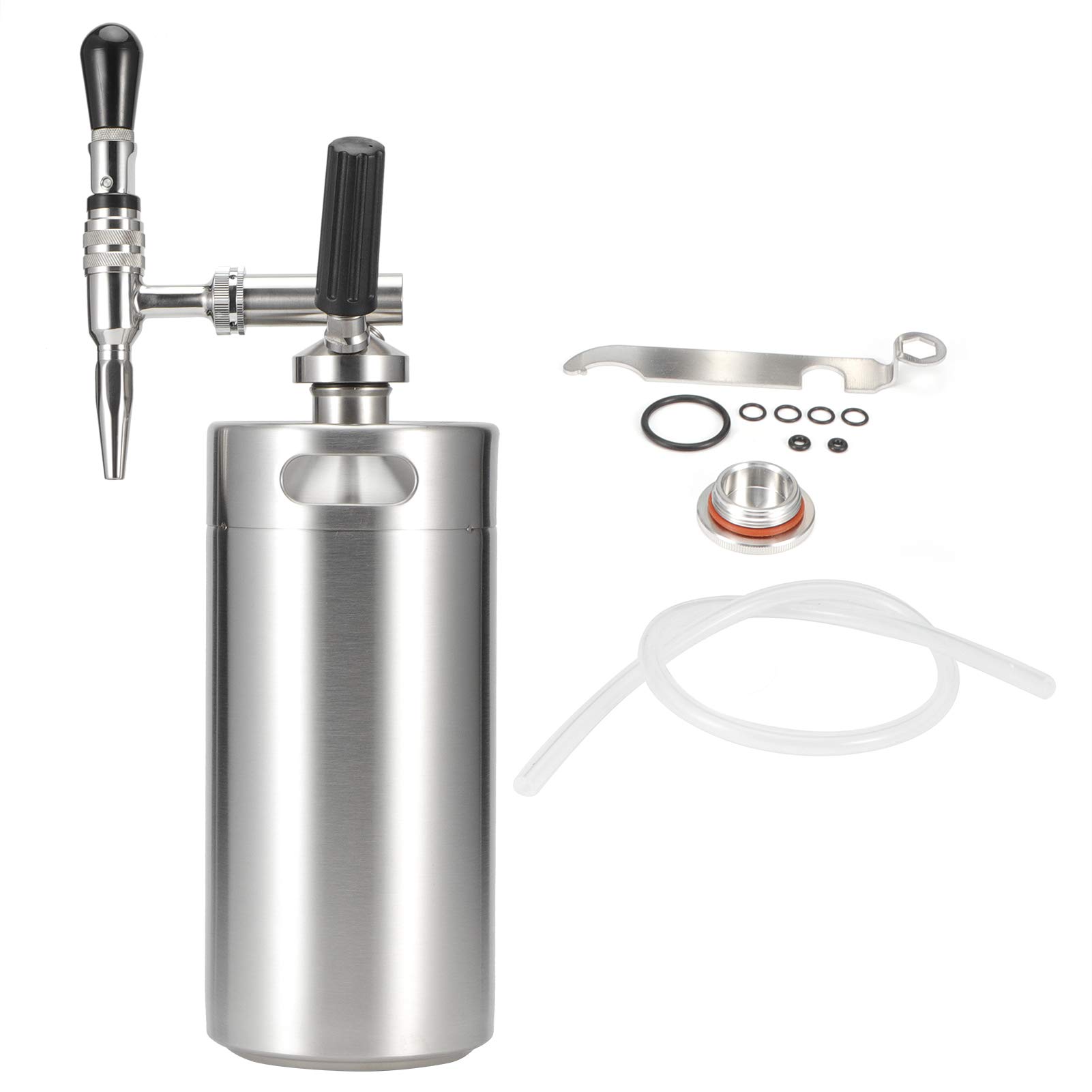 Nitro Cold Brew Coffee Maker - 3.6L Stainless Steel Keg Nitrogen Coffee Machine Dispenser System Kit for Home & Office | Perfect for Iced Coffee, Cold Brew, and Nitro Coffee Lovers