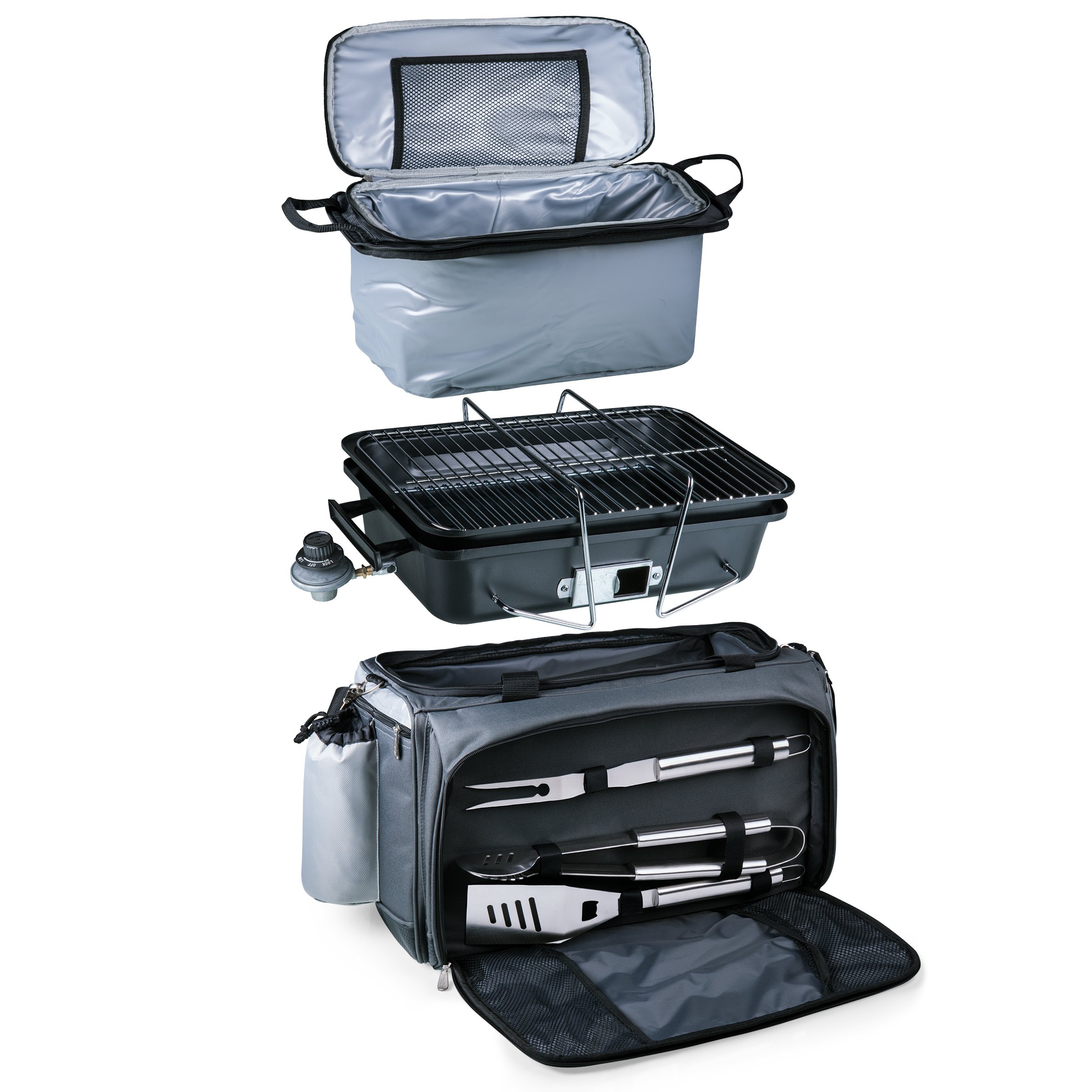 Vulcan All-in-One Portable Cooler and BBQ Grill Combo for Outdoor Tailgating, Camping, and Picnics