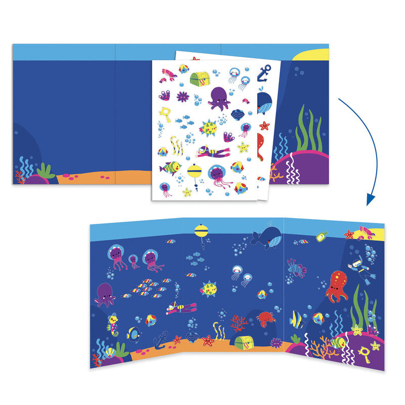 DJECO Seaside Delights Multi Craft Kit for Kids - DIY Beach Themed Art Projects, Creative Activities for Children - Perfect for Summer Crafts, Birthday Parties & Family Fun